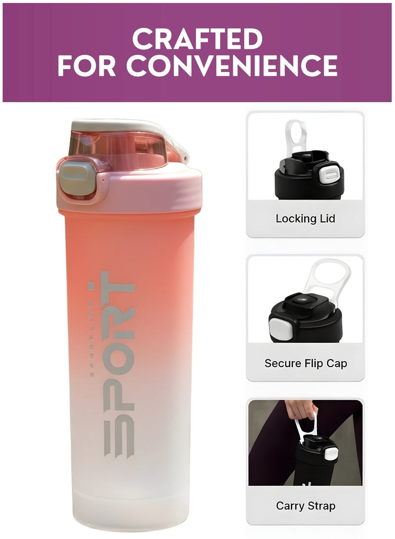 Zefzon Sports Water Bottle with Flip Lid – Leakproof BPA-Free Gym & Fitness Drinking Bottle, One-Click Lock, Portable Reusable Water Bottle for Workout, School, Office & Travel - Image 5
